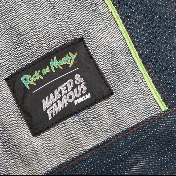 NWT Naked and Famous Pickle Rick “Solenya” Denim Jacket/Classic Fit Size Small - Picture 8 of 10